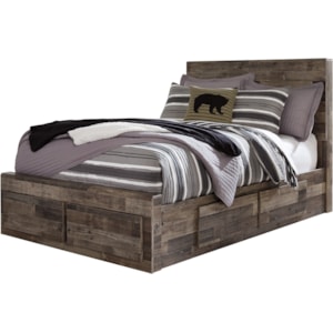 Benchcraft Derekson Rustic Modern Full Storage Bed With 6 Drawers Reid S Furniture Platform Beds Low Profile Beds This twin bed boasts a solid pine wood frame and is offered in espresso and natural finishes. full storage bed with 6 drawers