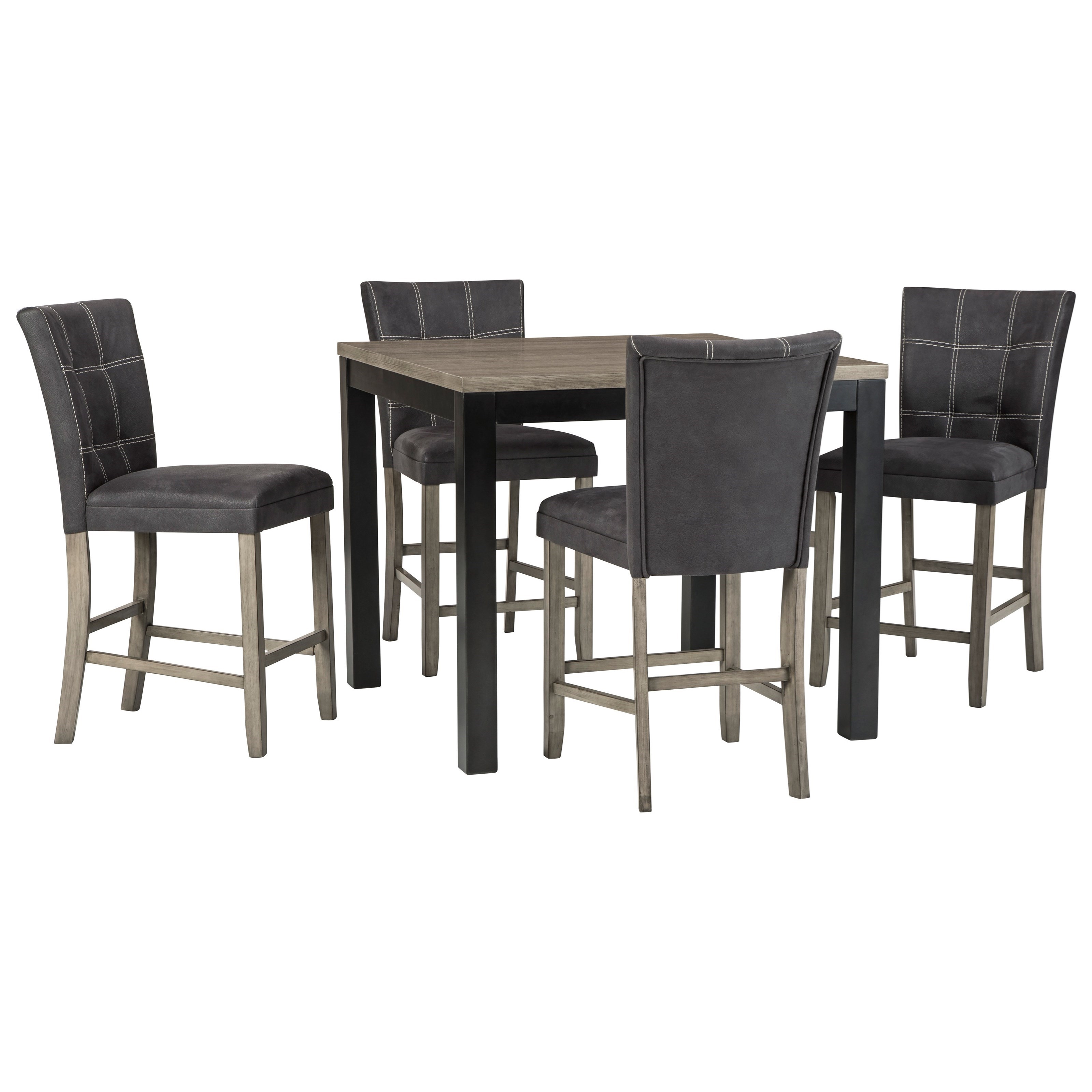 Benchcraft By Ashley Dontally 5 Piece Counter Table Set Royal