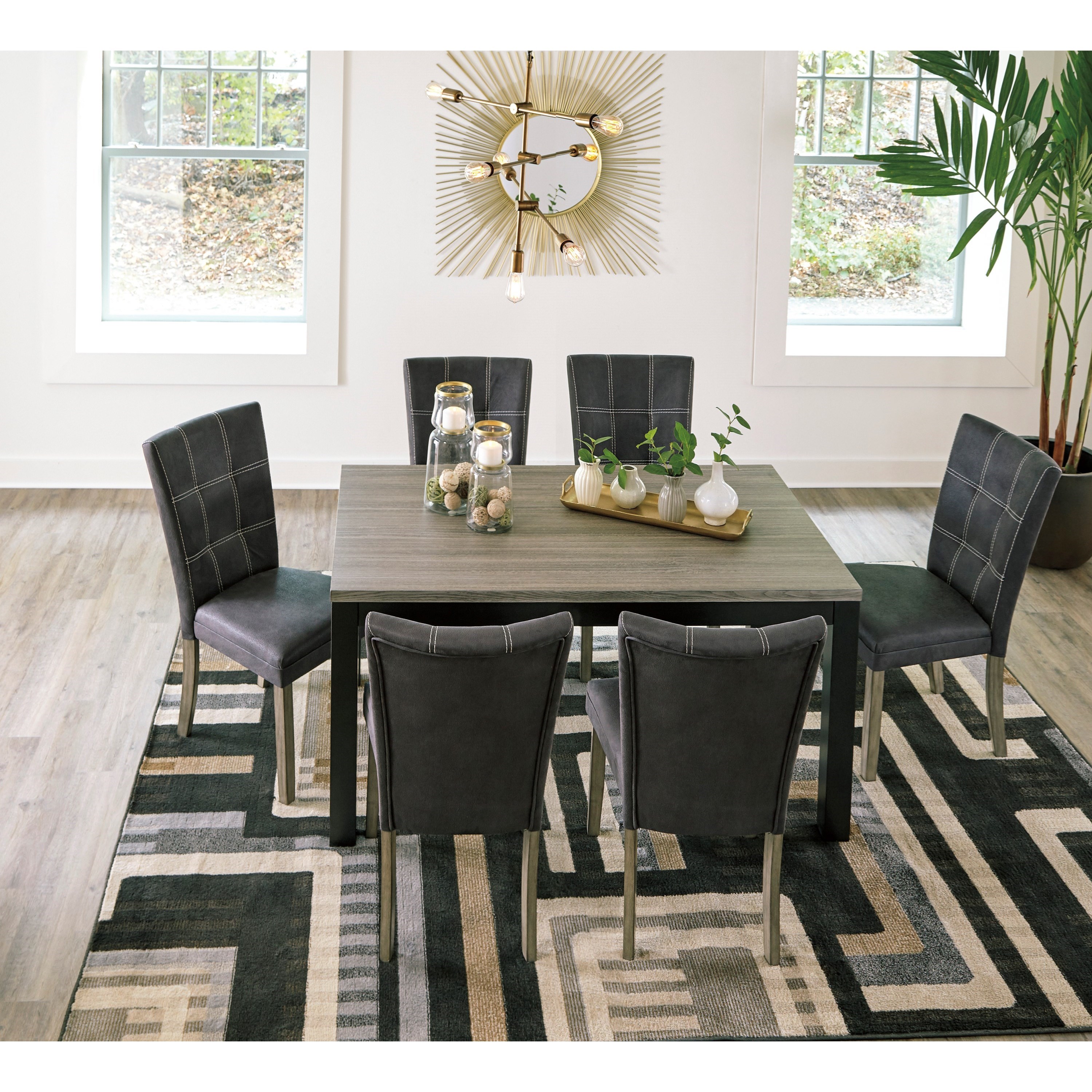 Benchcraft Dontally 7 Piece Rectangular Dining Table Set Rife S Home Furniture Dining 7 Or More Piece Sets