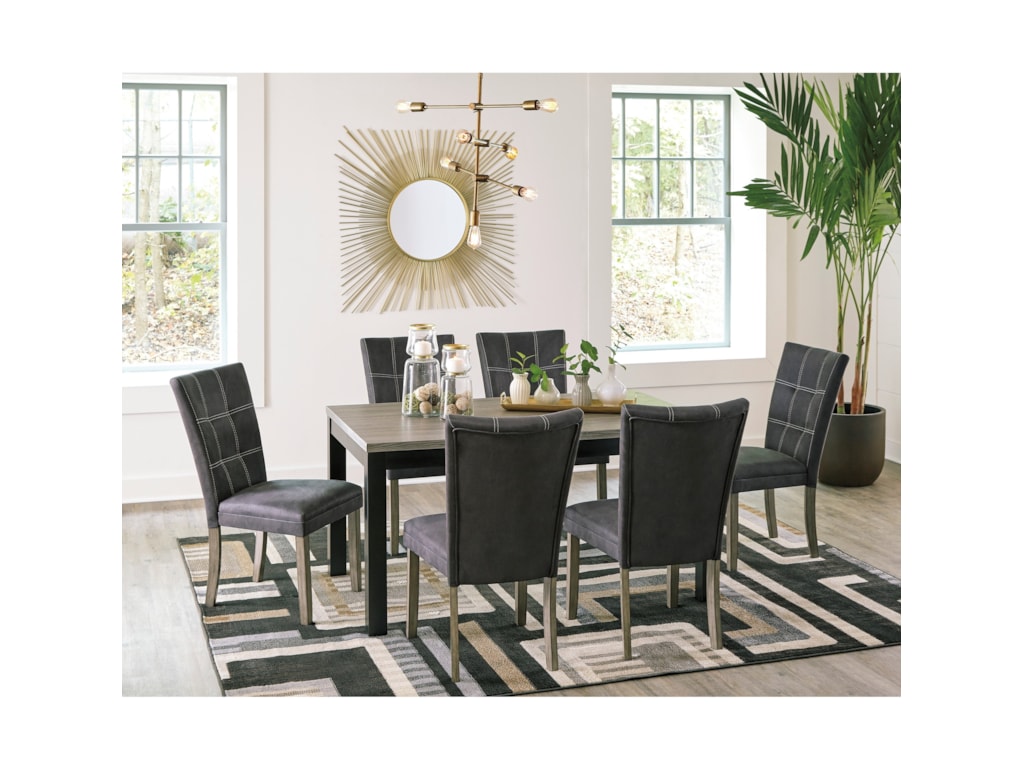 Benchcraft By Ashley Dontally Rectangular Dining Room Table With Melamine Top Royal Furniture Dining Tables
