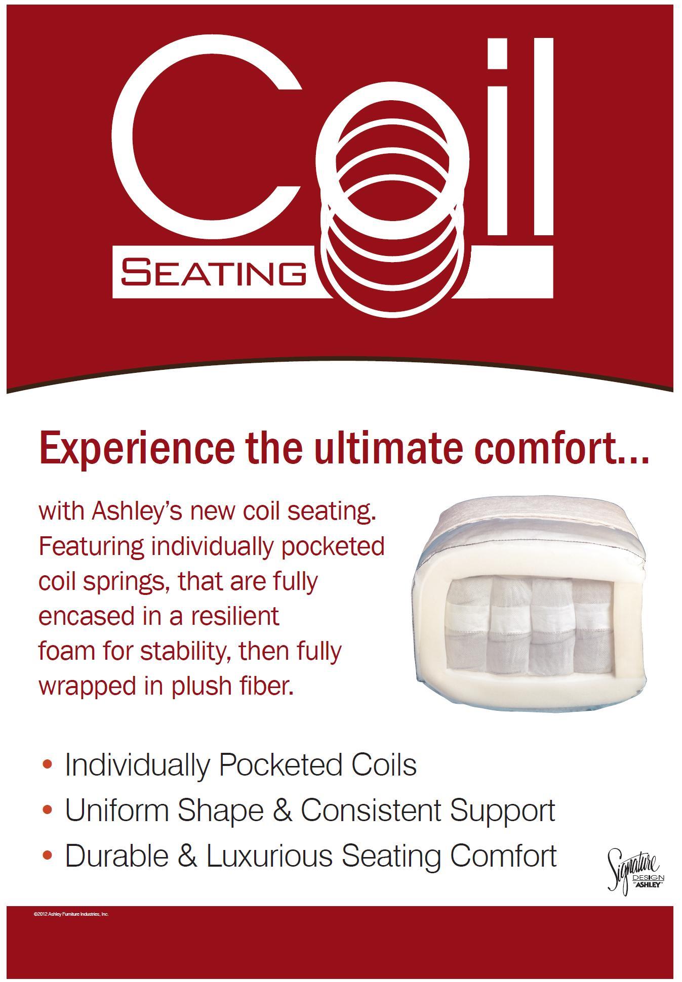 Benchcraft Emelen Transitional Sofa With Nailhead Trim Coil