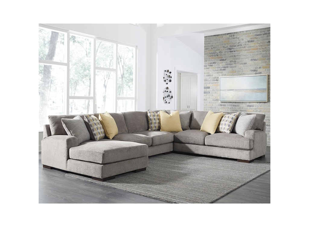 Benchcraft By Ashley Fallsworth Contemporary 4 Piece Sectional