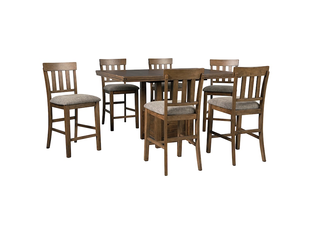 Ashley Furniture Benchcraft Flaybern 7 Piece Counter Table Set