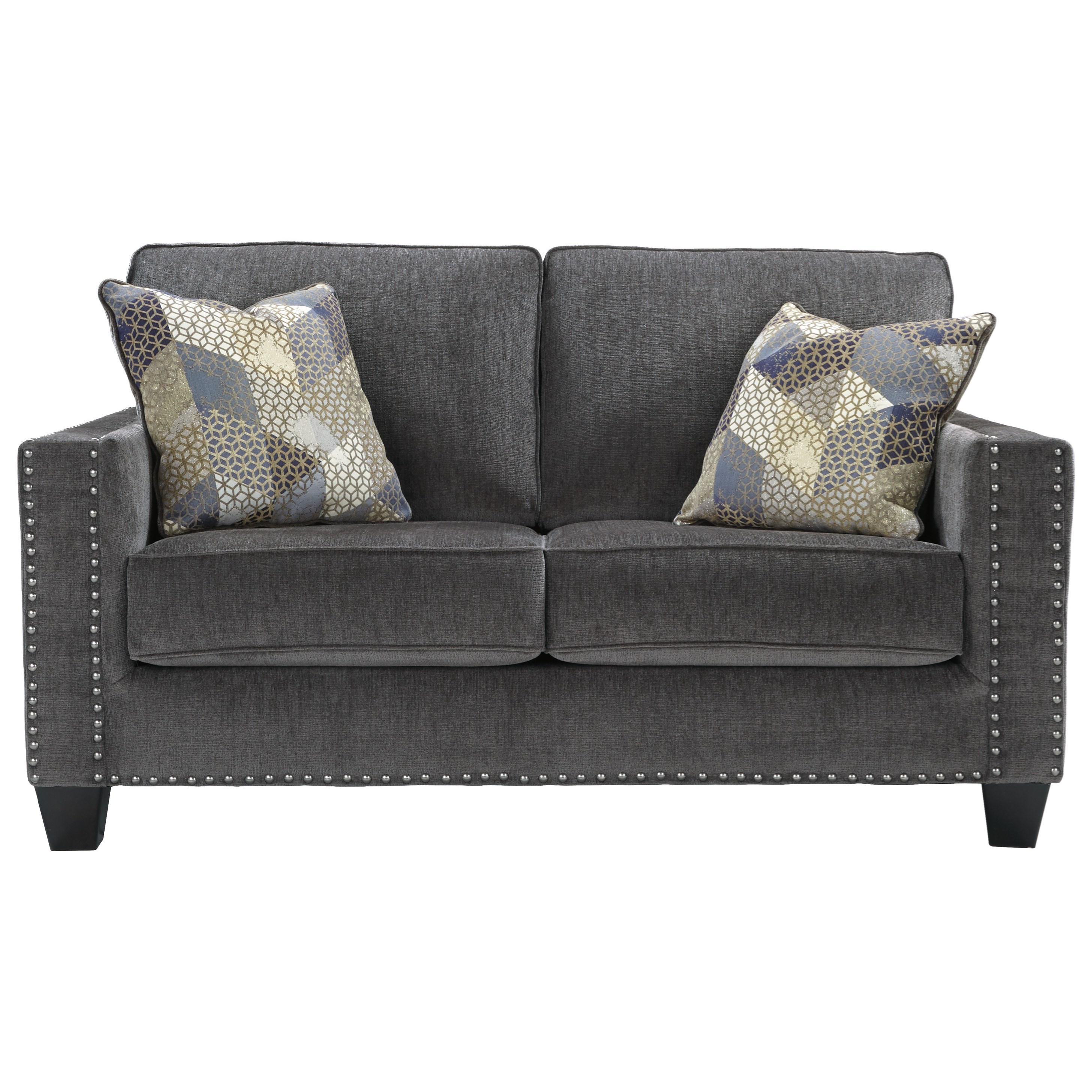 Benchcraft Gavril Contemporary Loveseat With Nailhead Trim Wayside Furniture Loveseats