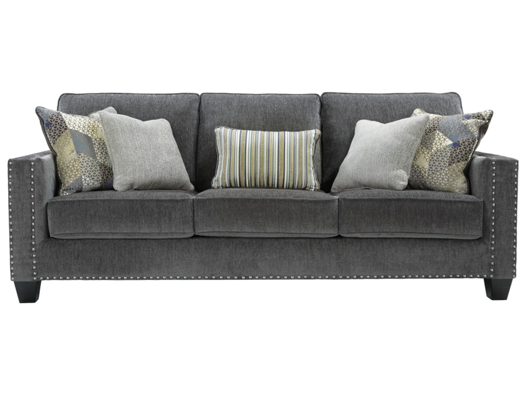 Gavril Contemporary Sofa With Nailhead Trim By Benchcraft Ashley At Royal Furniture