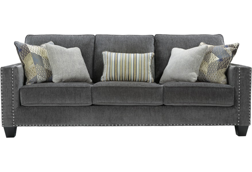 Benchcraft Gavril 4300138 Contemporary Sofa With Nailhead Trim