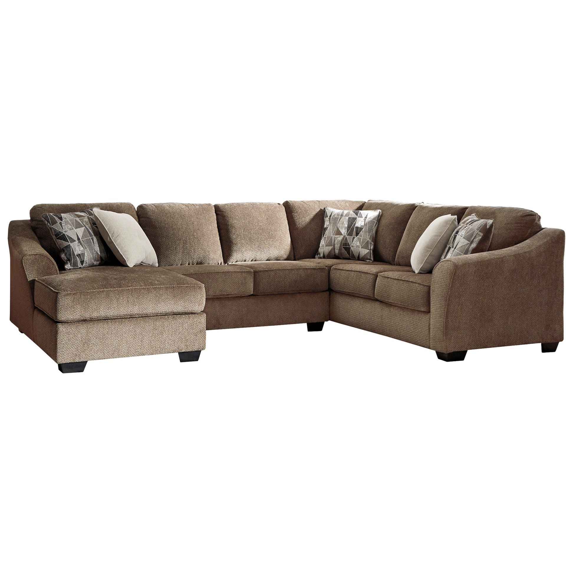 Signature Design By Ashley Graftin Contemporary 3 Piece Sectional With Chaise Conlin S Furniture Sectional Sofas