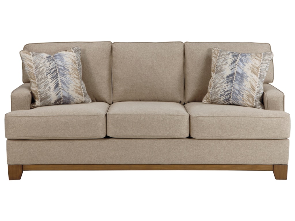 Benchcraft By Ashley Hillsway Contemporary Sofa With Exposed Wood Benchcraft By Ashley Hillswaysofa