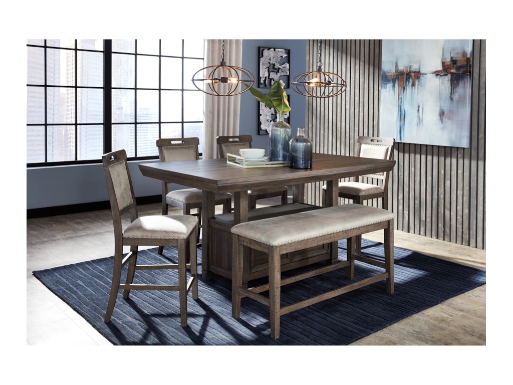Benchcraft By Ashley Johurst 6 Piece Counter Height Dining Set