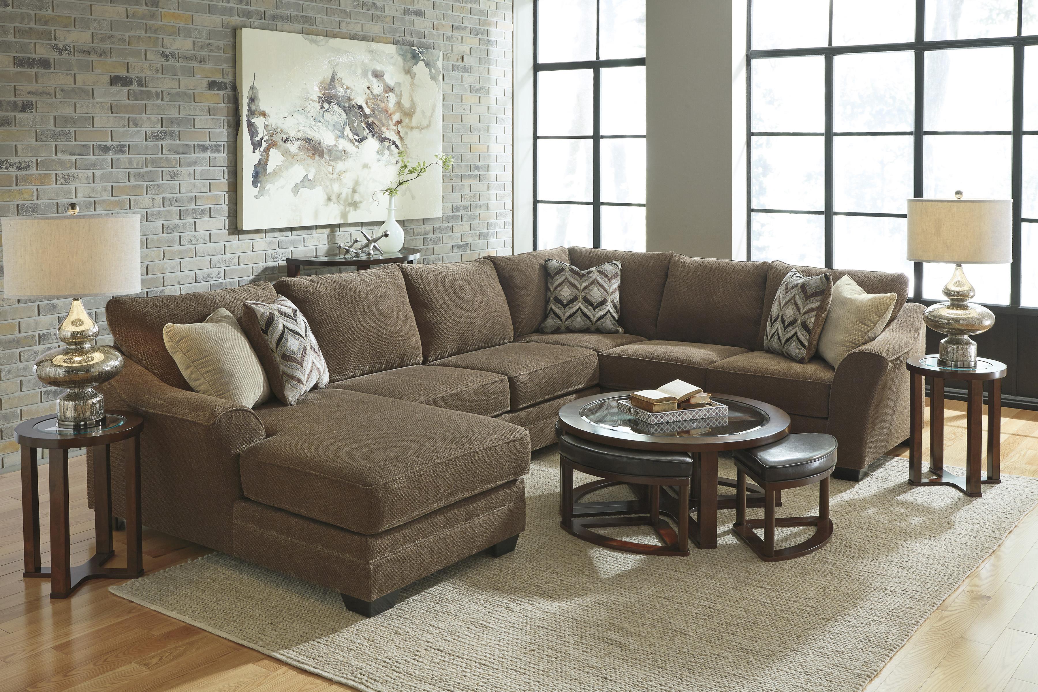 Signature Design By Ashley Justyna Contemporary 3 Piece Sectional