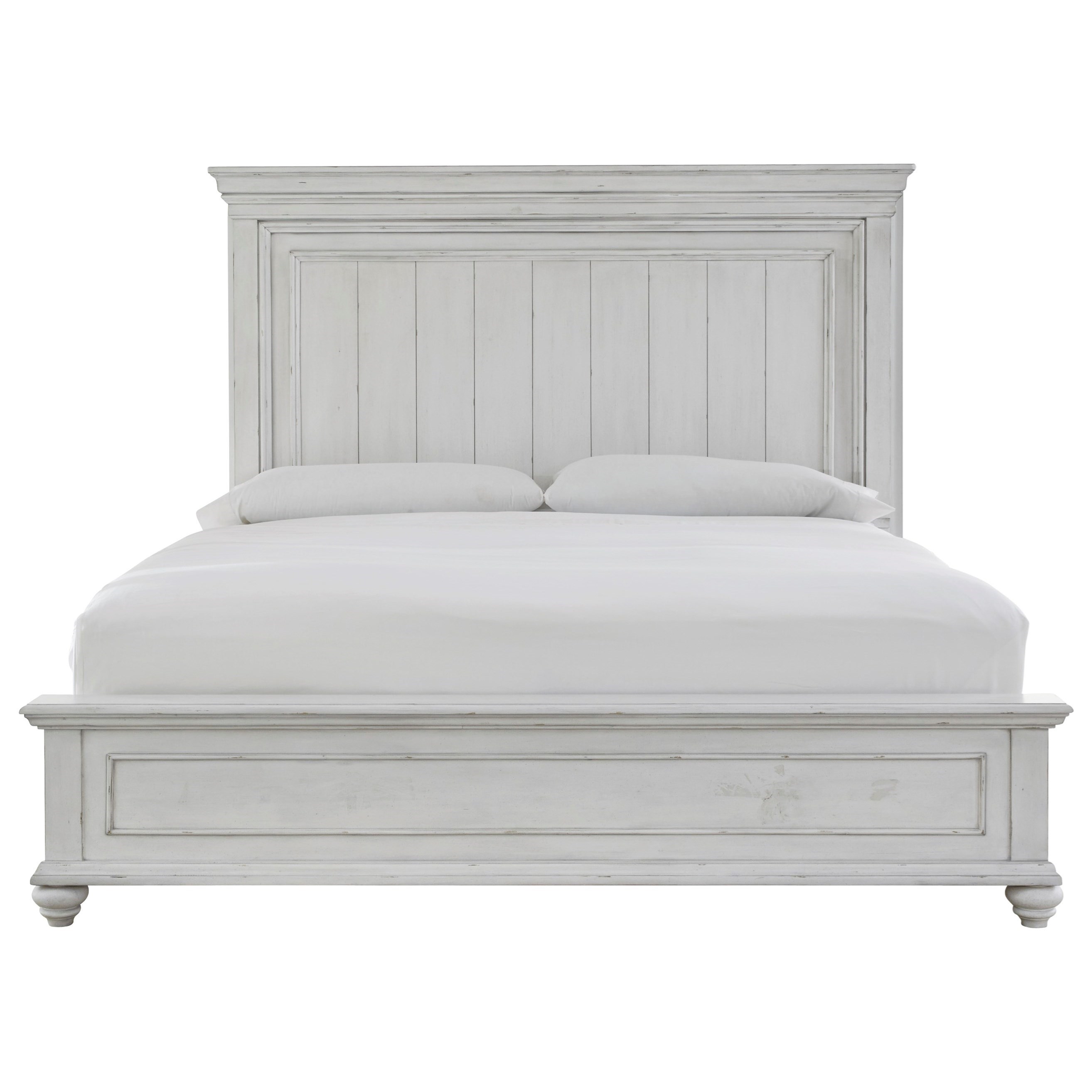 Benchcraft Kanwyn Relaxed Vintage King Panel Bed With Distressed