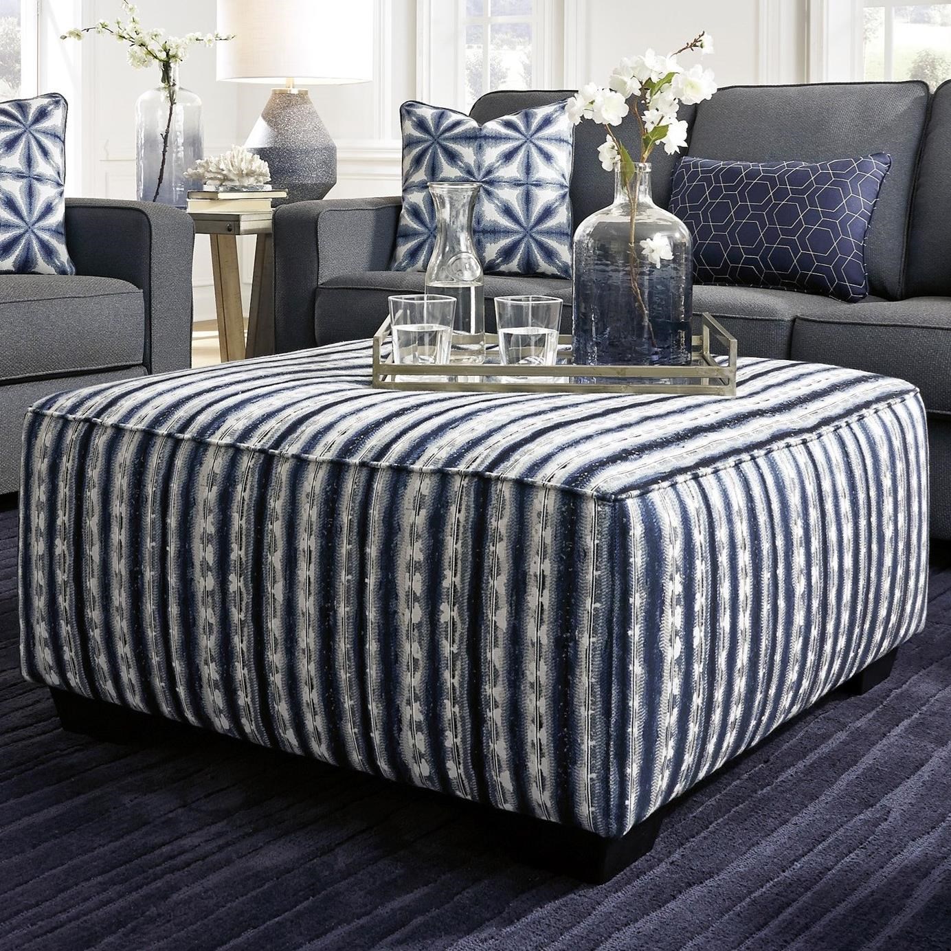 Benchcraft Kiessel Nuvella Boho Square Oversized Accent Ottoman In