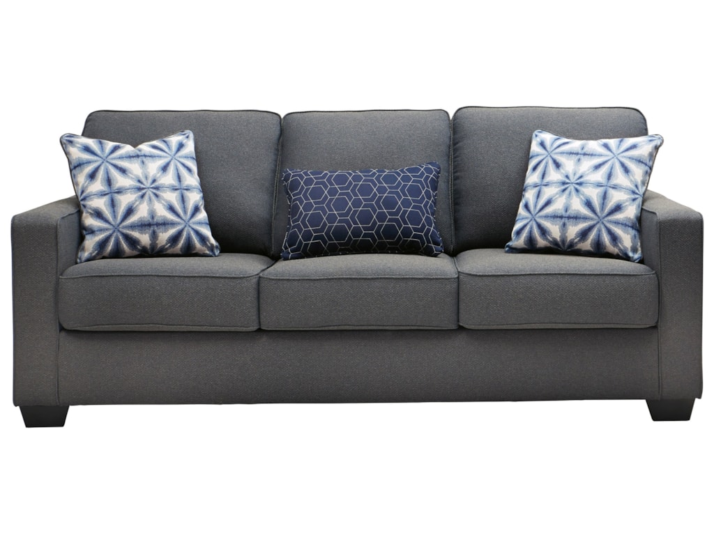 Kiessel Nuvella Queen Sofa Sleeper In Easy Clean Gray Fabric With Memory Foam Mattress By Benchcraft At Household Furniture