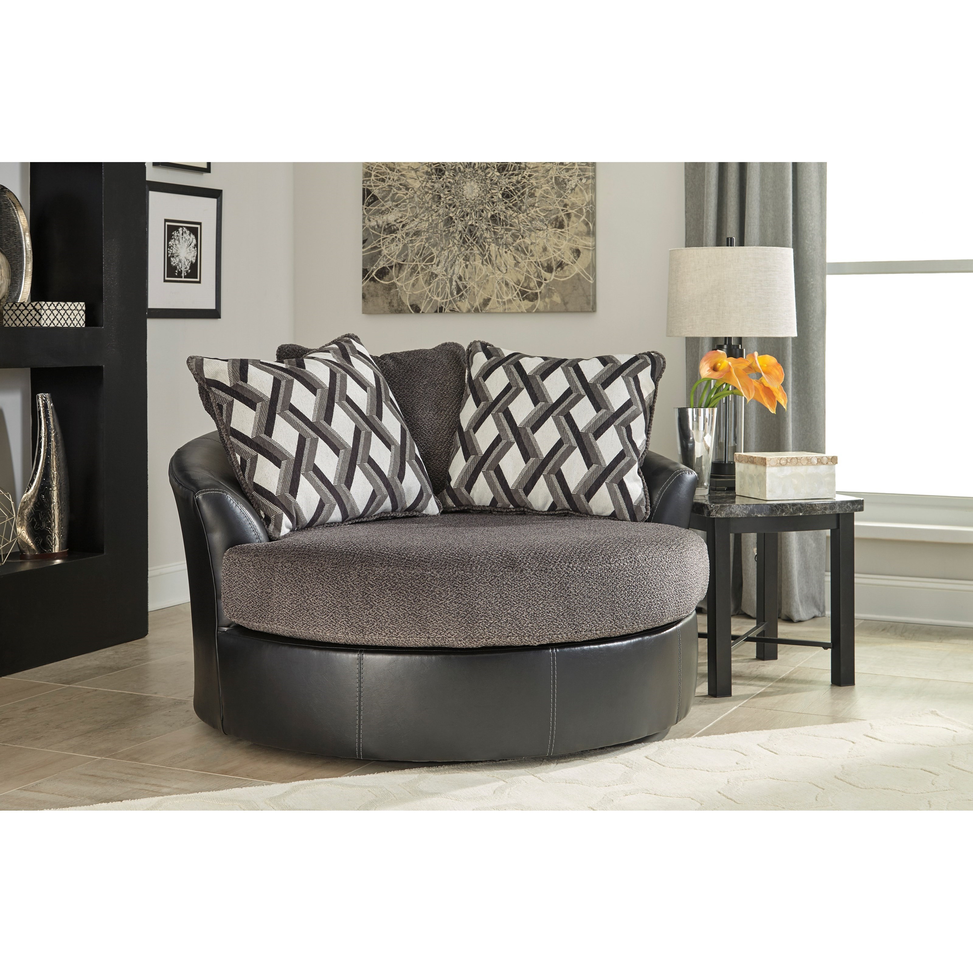 kumasi oversized swivel accent chair
