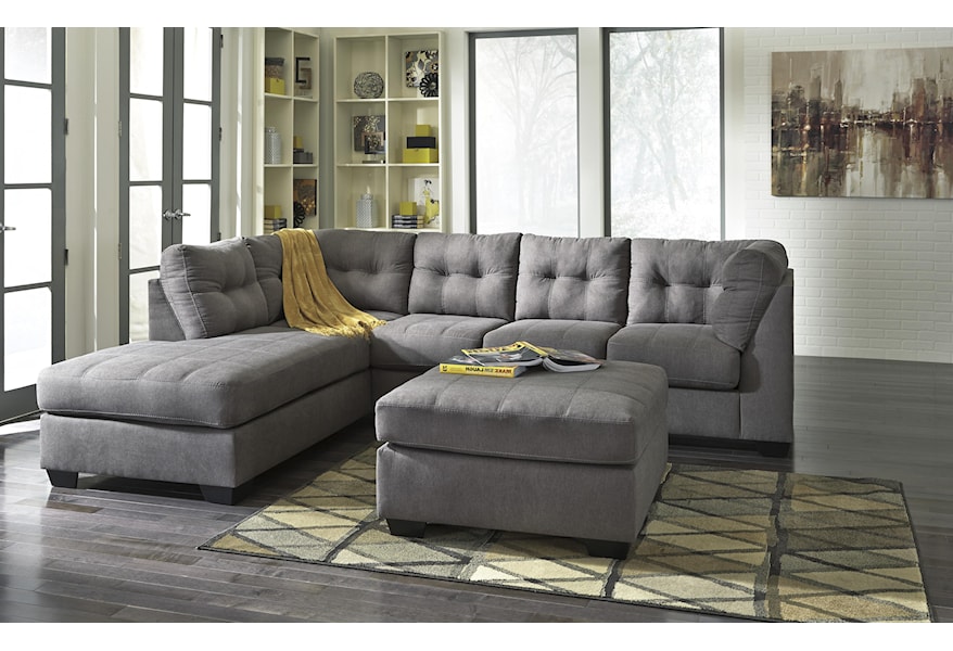 Benchcraft Maier Charcoal 2 Piece Sectional With Left Chaise