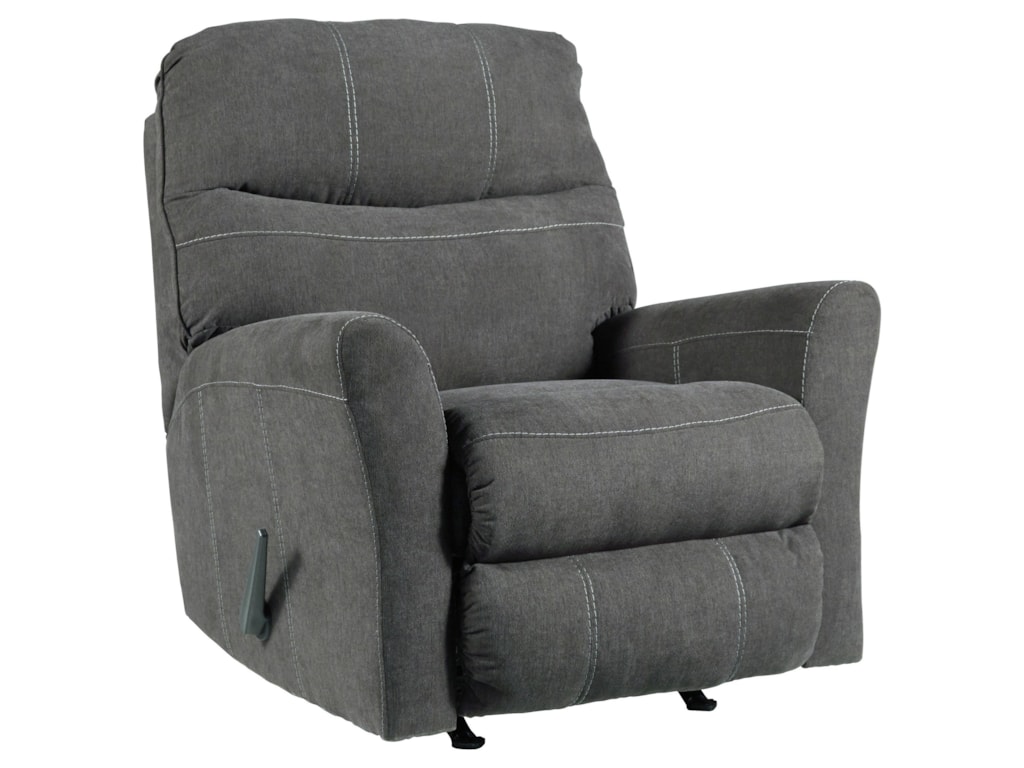 Benchcraft Maier Charcoal 4520025 Casual Contemporary Rocker Benchcraft Maier Charcoalrocker Recliner