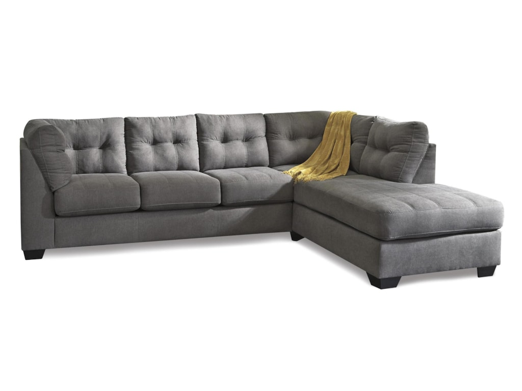 Jody Charcoal 2 Piece Sectional With Right Chaise Rotmans Benchcraft Jody Charcoal2 Piece Sectional With Right Chaise
