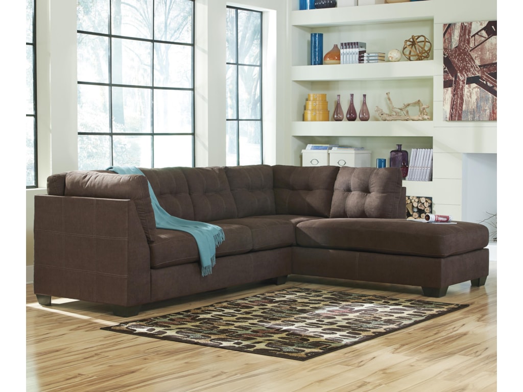 Maier Walnut 2 Piece Sectional W Sleeper Sofa Chaise Maier Walnut 2 Piece Sectional W Sleeper Sofa Chaise