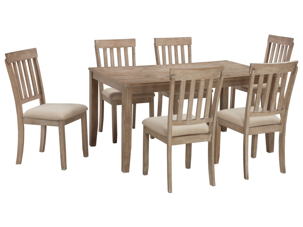 Benchcraft Mattilone D484 425 Casual Dining Room Table Set With 6 Benchcraft Mattilone D484 425 Casual Dining Room Table Set With 6