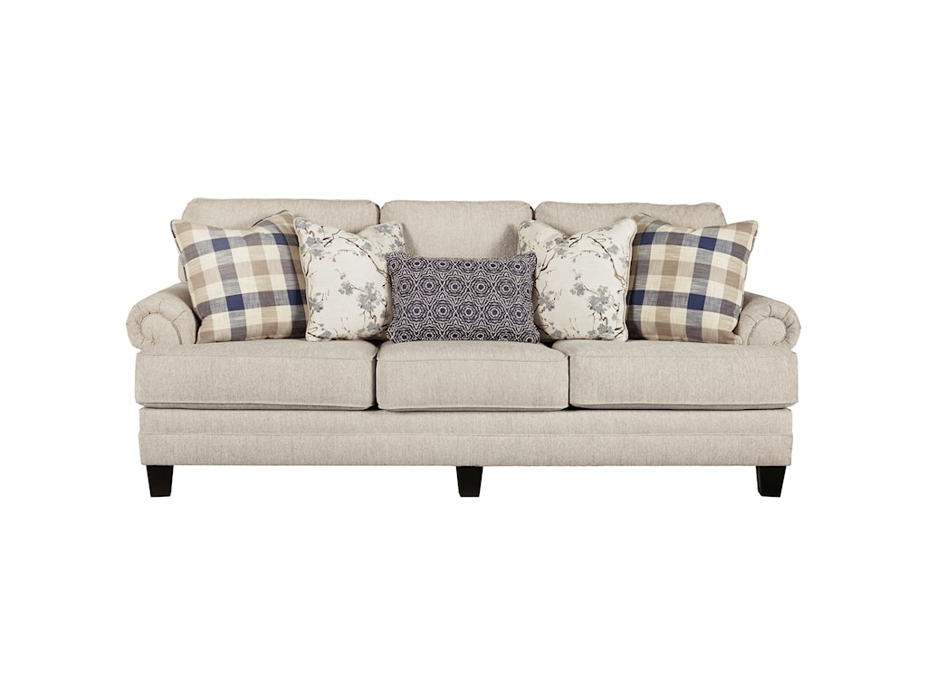 Benchcraft Meggett 1950438 Sofa With Rolled Arms With Pleats