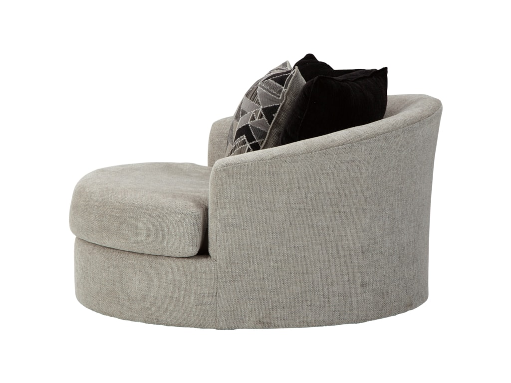 Benchcraft By Ashley Megginson Contemporary Oversized Round Swivel Chair Royal Furniture Upholstered Chairs Benchcraft By Ashley Megginson Contemporary Oversized Round Swivel Chair Royal Furniture Upholstered Chairs