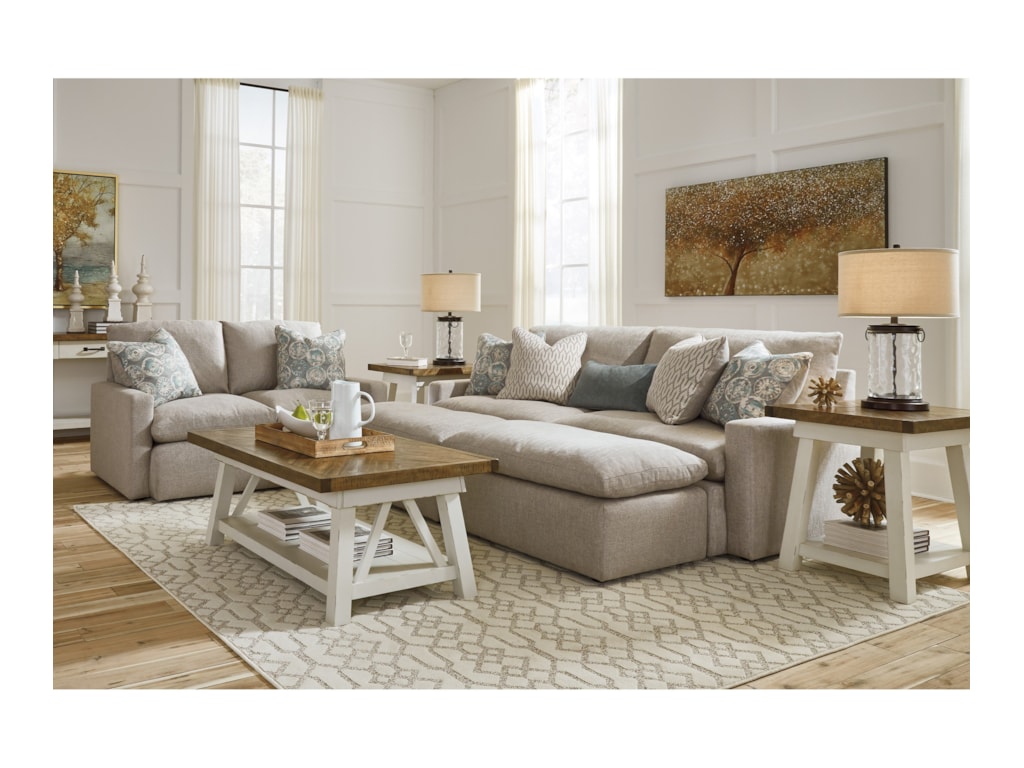 Benchcraft By Ashley Melilla Sofa With Feather Blend Cushions Benchcraft By Ashley Melillasofa