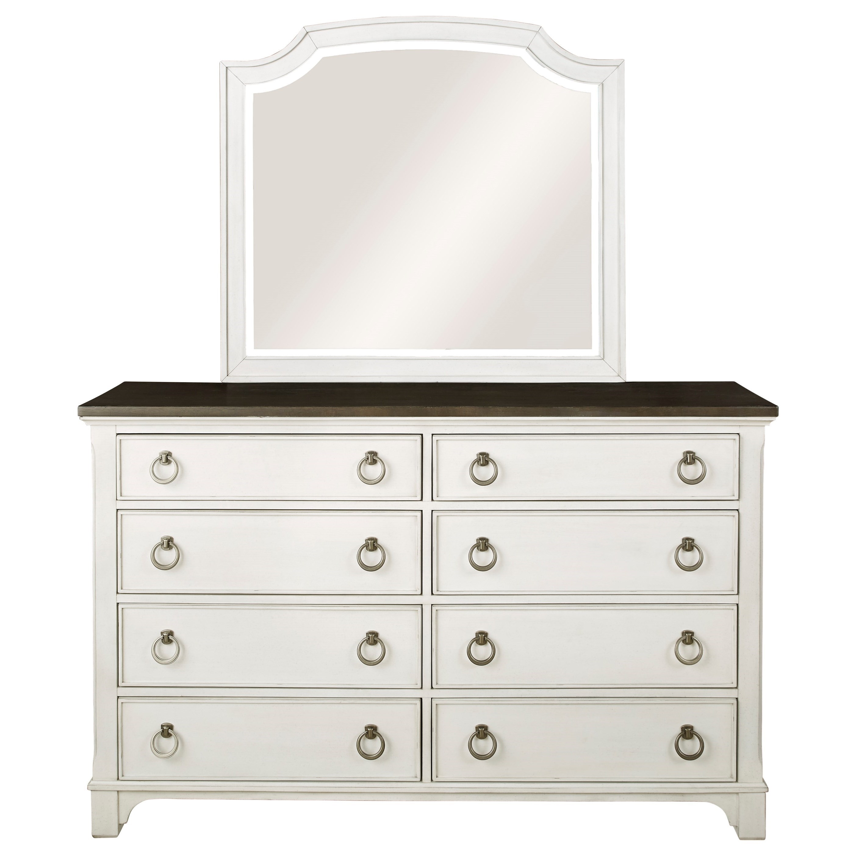Benchcraft By Ashley Nashbryn Cottage Style Dresser And Mirror Set Royal Furniture Dresser Mirror Sets