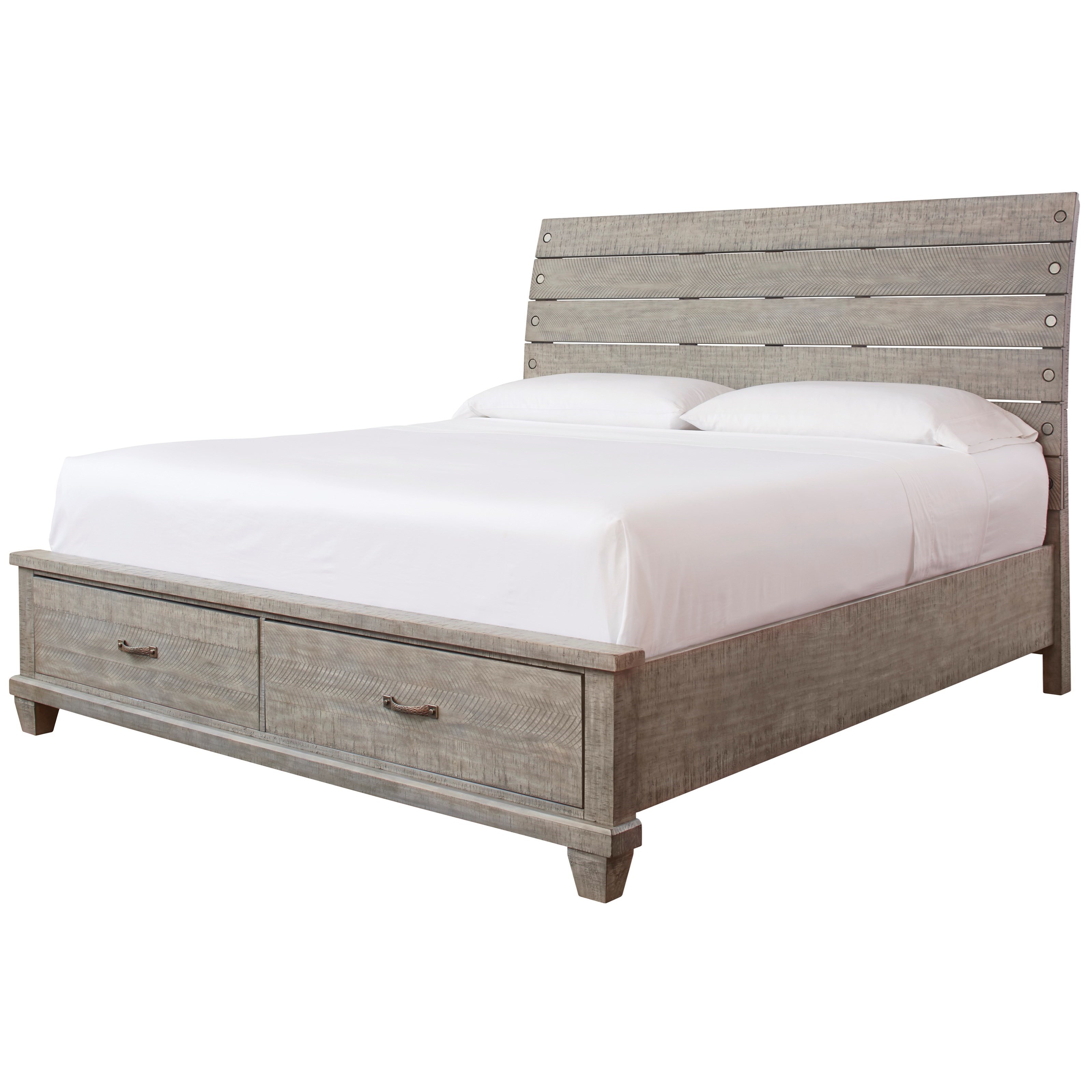 Benchcraft By Ashley Naydell King Storage Bed In Gray Finish Royal Furniture Platform Beds Low Profile Beds Quality wooden solid base ottoman storage bedframe 4ft 120cm bed frame oak. naydell king storage bed