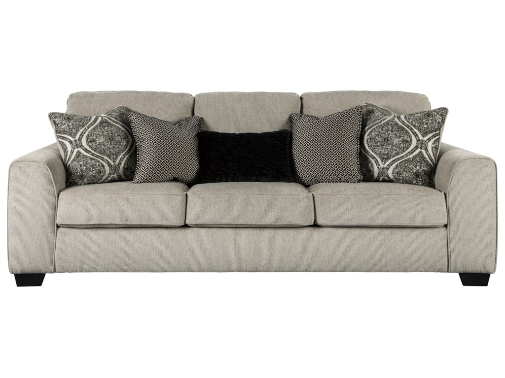 Parlston Contemporary Queen Sleeper Sofa With Five Toss Pillows By Benchcraft Ashley At Royal Furniture