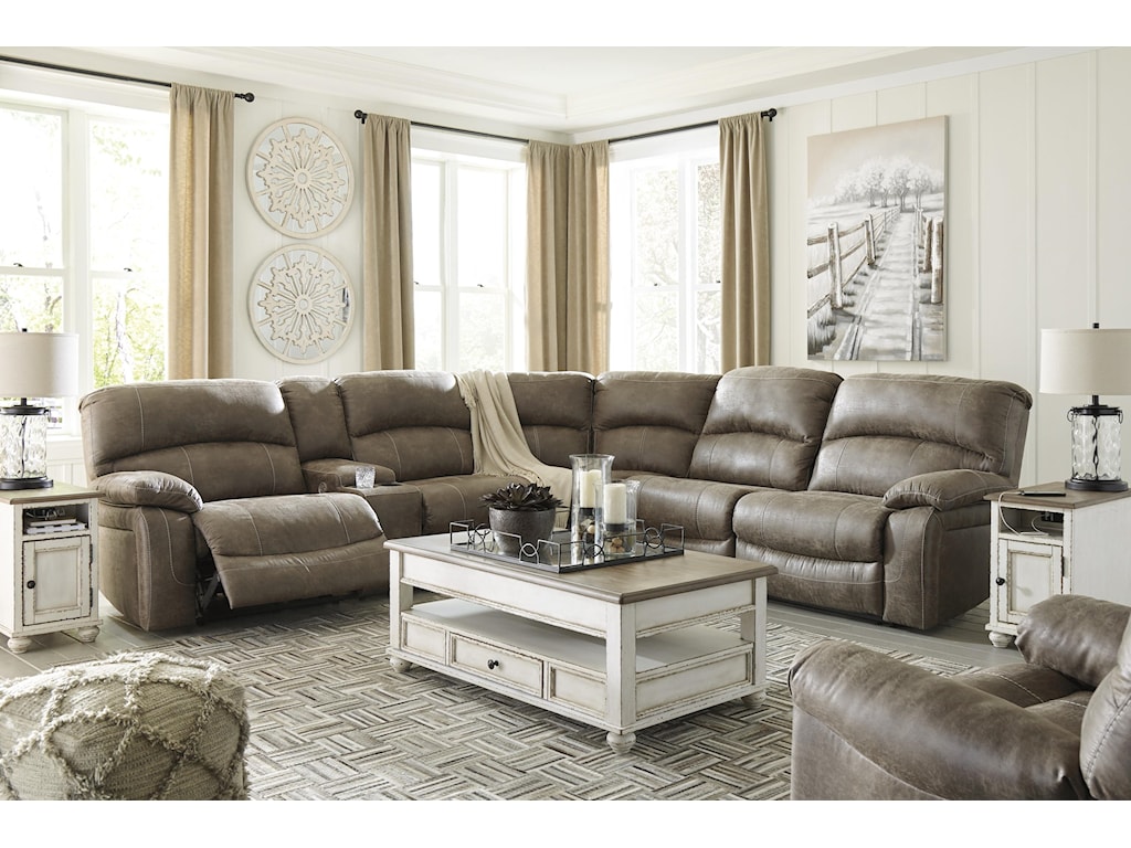 Benchcraft By Ashley Segburg Power Sectional With Recliner Royal Furniture Reclining Living Room Groups