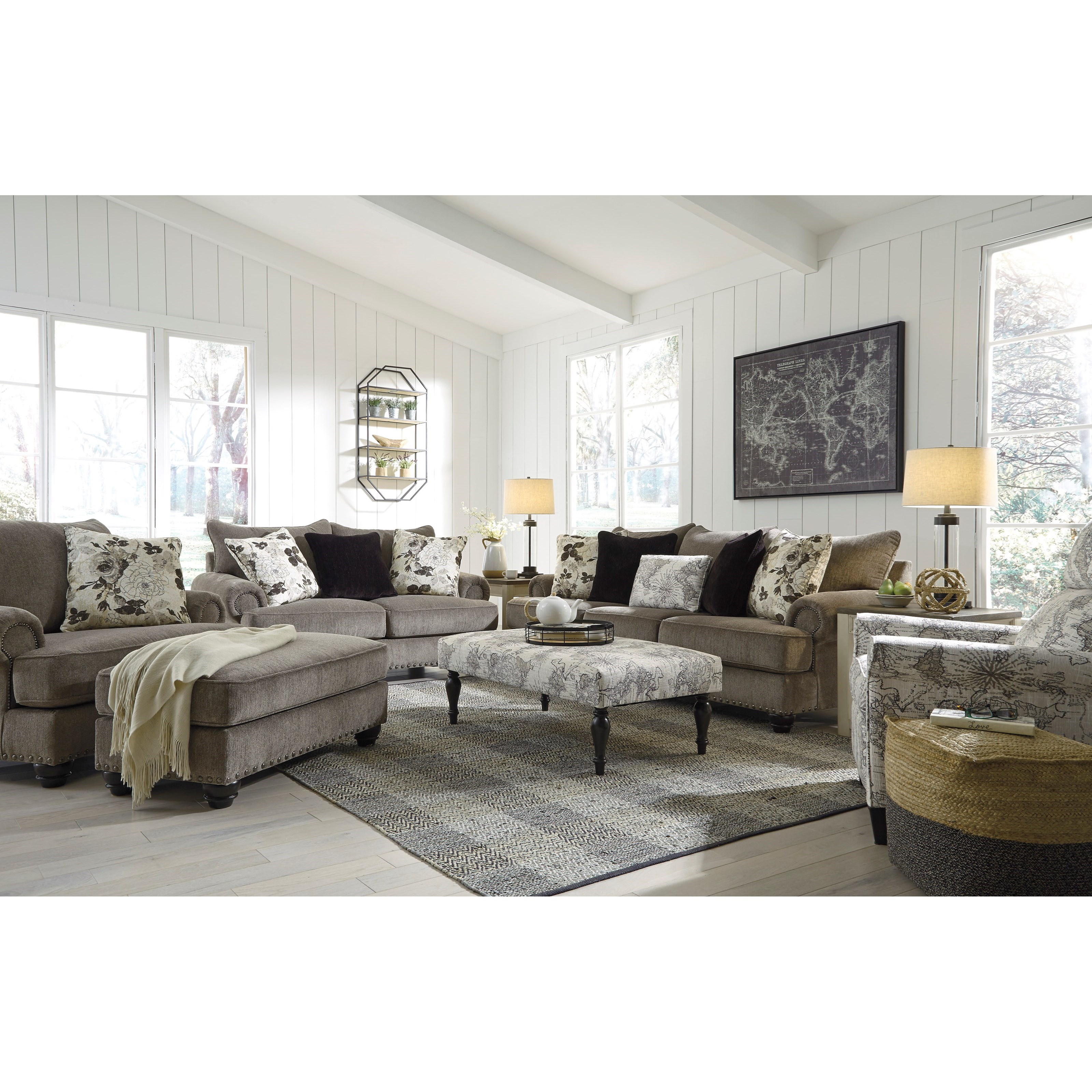 Benchcraft Sembler Transitional Chair A 1 2 And Ottoman Set