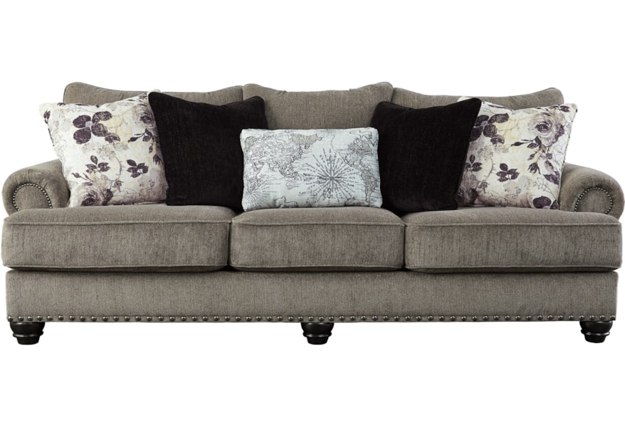 Benchcraft Sembler Transitional Sofa With Nailhead Trim Standard Benchcraft Sembler Transitional Sofa