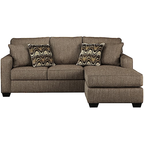 Benchcraft Tanacra 1460218 Sofa Chaise Northeast Factory Direct Benchcraft Tanacra Contemporary Sofa Chaise In Brown Tweed Fabric