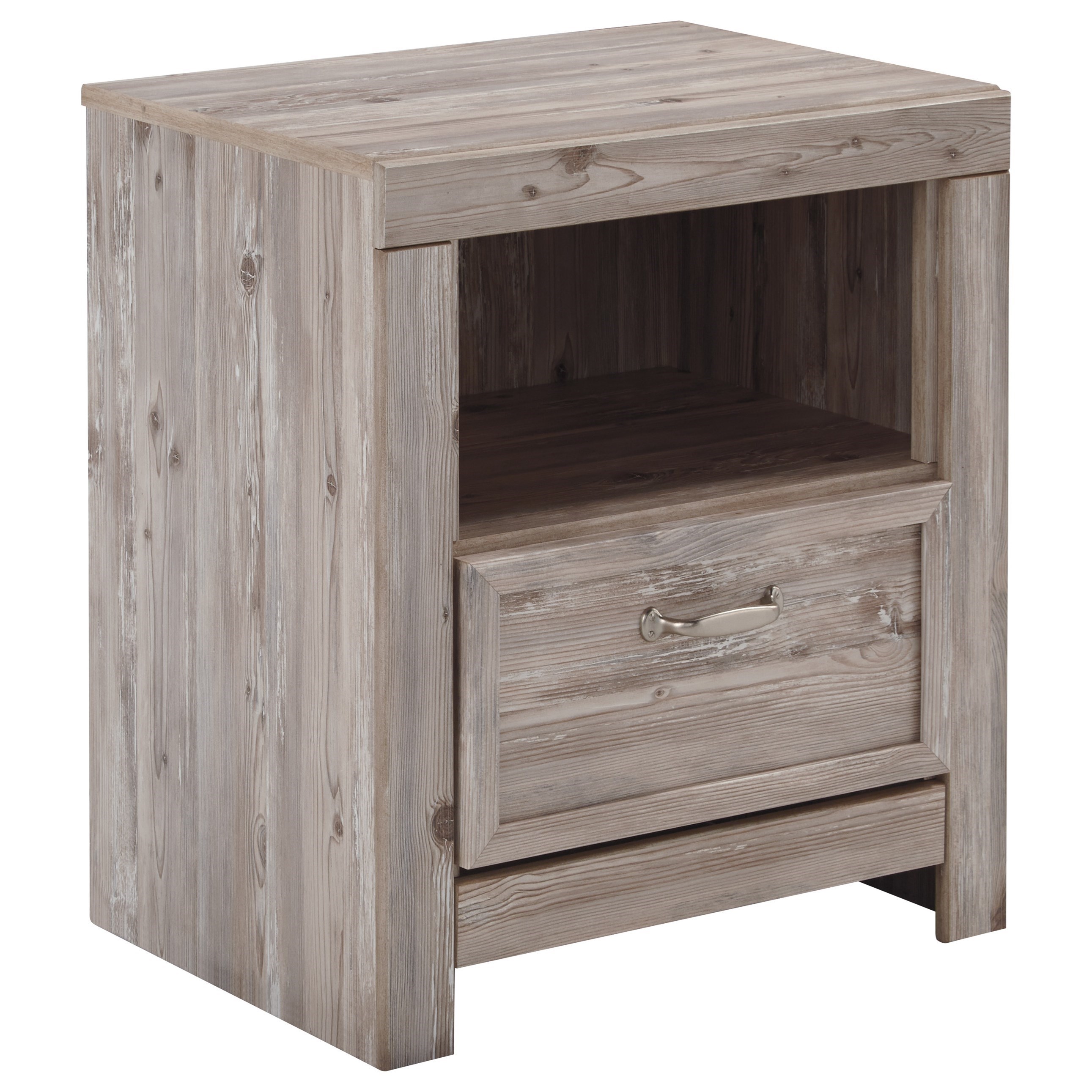 Ashley Furniture Benchcraft Willabry B215 91 Weathered Beige 1 Drawer Nightstand With Usb Chargers Del Sol Furniture Nightstands
