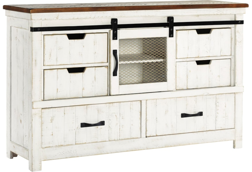 Signature Design By Ashley Wystfield B549 31 Rustic Dresser With