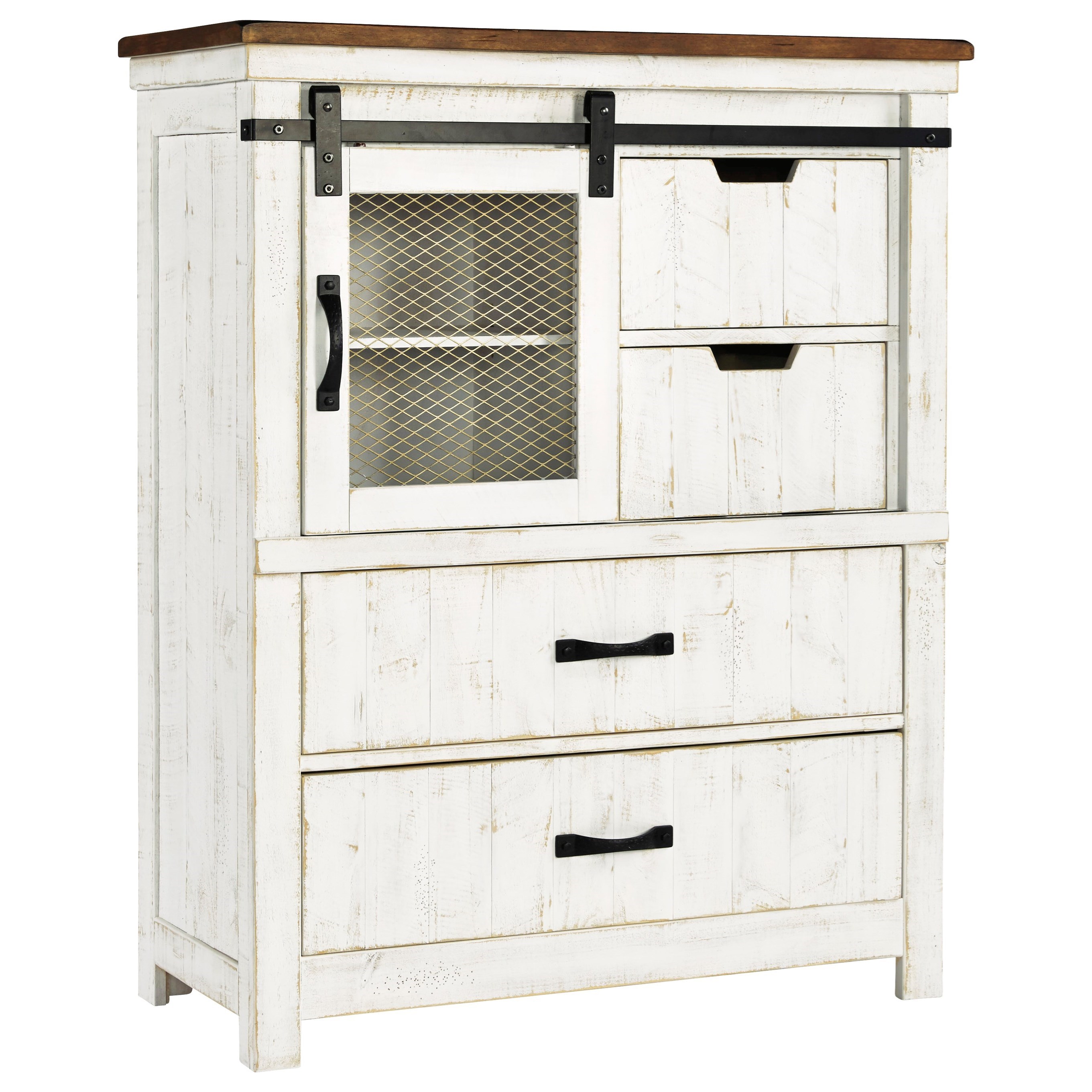 Signature Design By Ashley Wystfield B549 46 Rustic 4 Drawer Chest