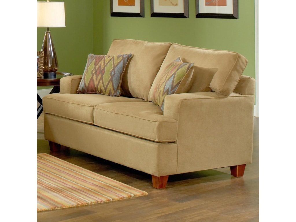 Benchmark Upholstery Shaw Contemporary Loveseat With Track Arms Benchmark Upholstery Shawloveseat