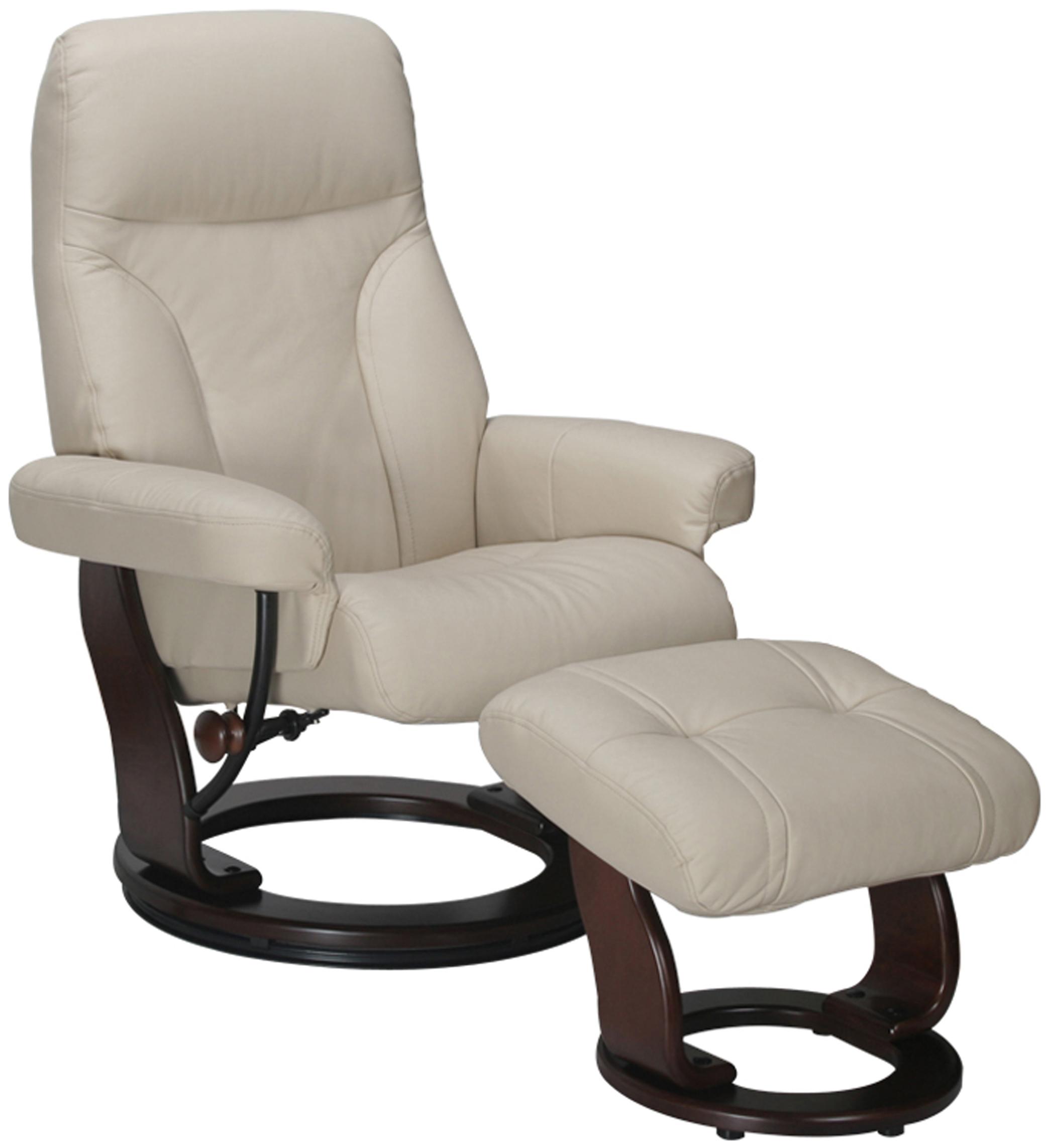 Benchmaster Milano Contemporary Recliner And Ottoman A1