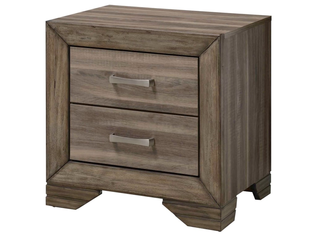 Bernards Asheville Rustic Contemporary Nightstand Wayside