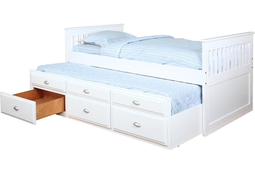 Bernards Logan Captain S Bed With Trundle And Storage Westrich