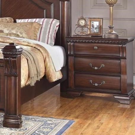Isabella 3 Drawer Nightstand