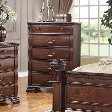 Bernards Isabella Traditional 5 Drawer Chest Wayside Furniture