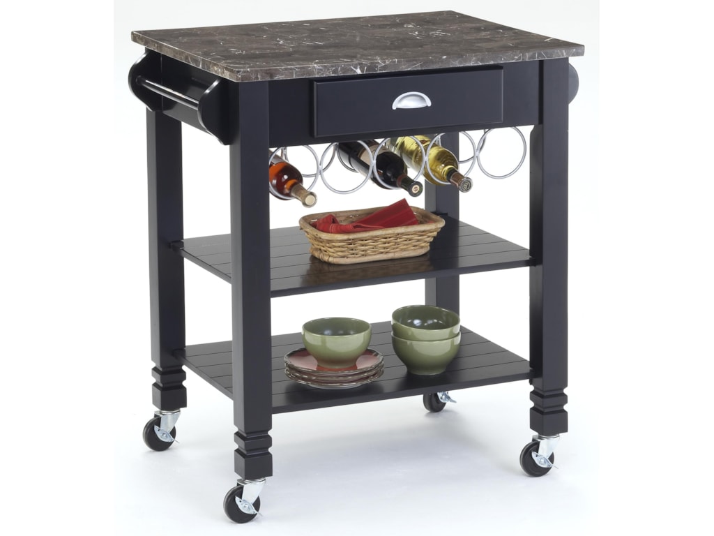 Bernards Kitchen Carts Caster Island With Marble Top Bernards Kitchen Cartscaster Island With Marble Top