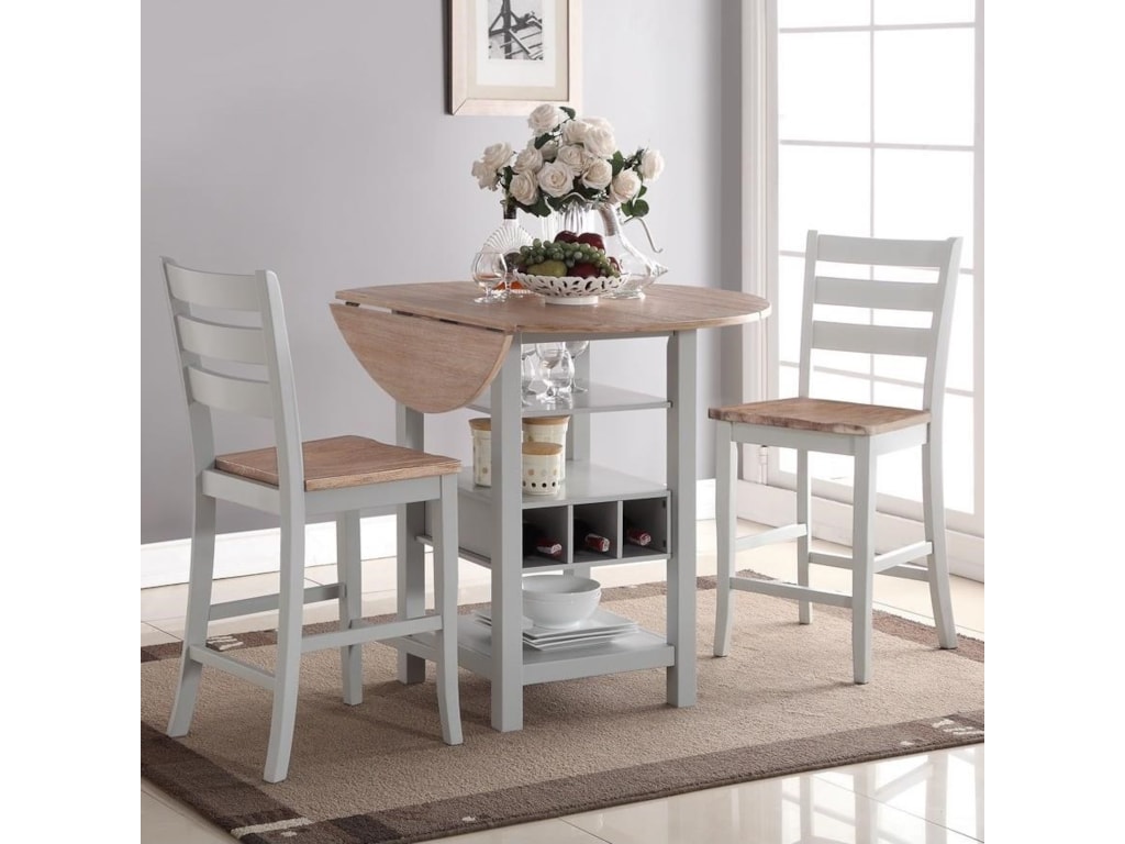 Bernards Ridgewood 3 Piece Drop Leaf Pub Table Set Wayside Bernards Ridgewood 3 Piece Drop Leaf Pub Table Set