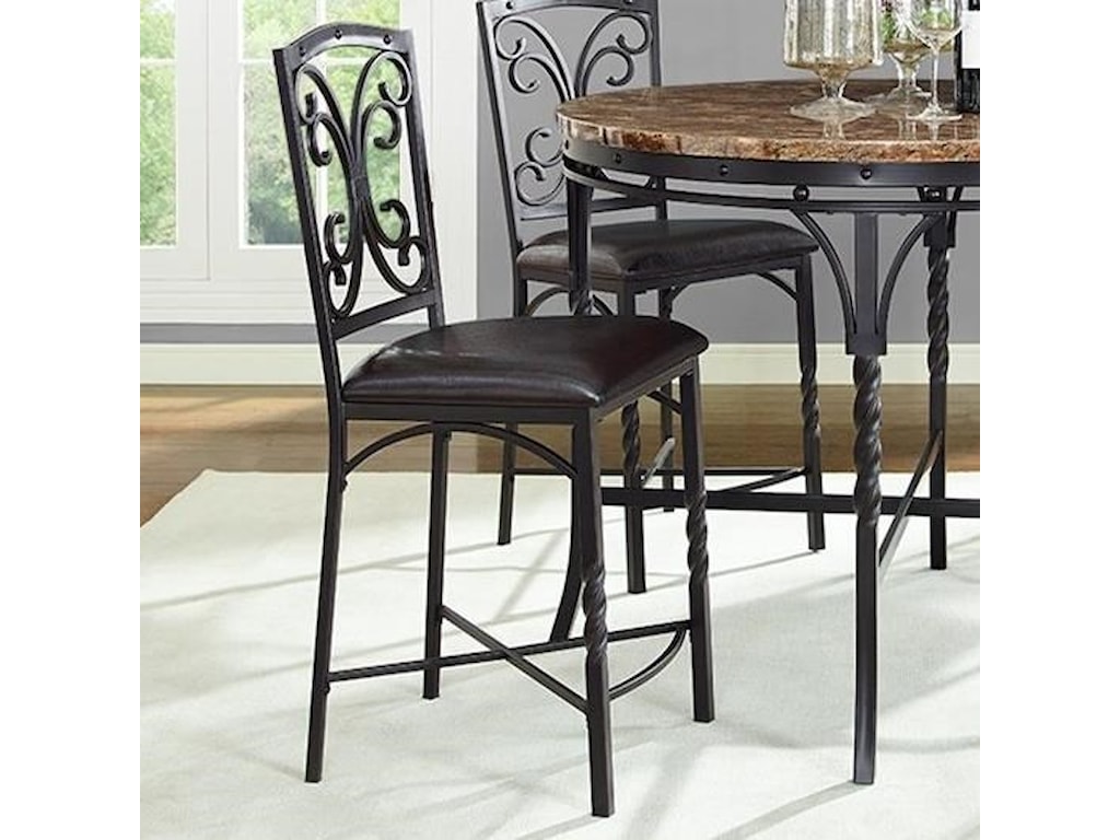 Tuscan Metal Counter Stool With Scroll Detail Miskelly Furniture Bernards Tuscancounter Stool