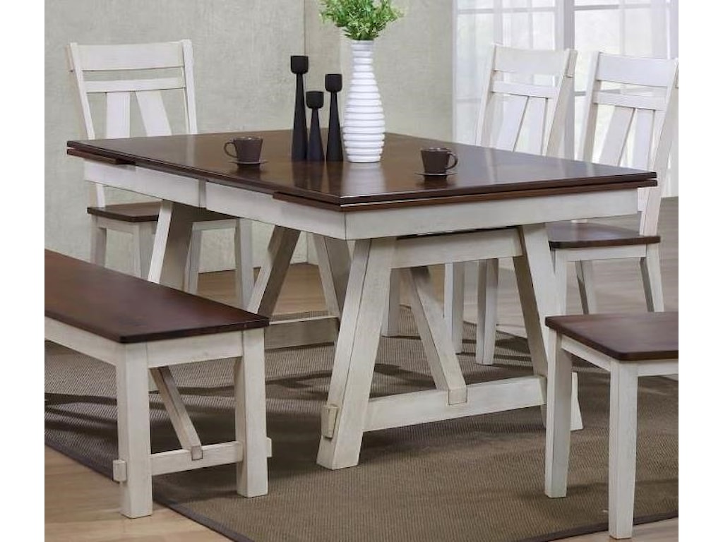 Bernards Winslow Refectory Rectangular Dining Table W Self Storing Leaves Wayside Furniture Dining Tables