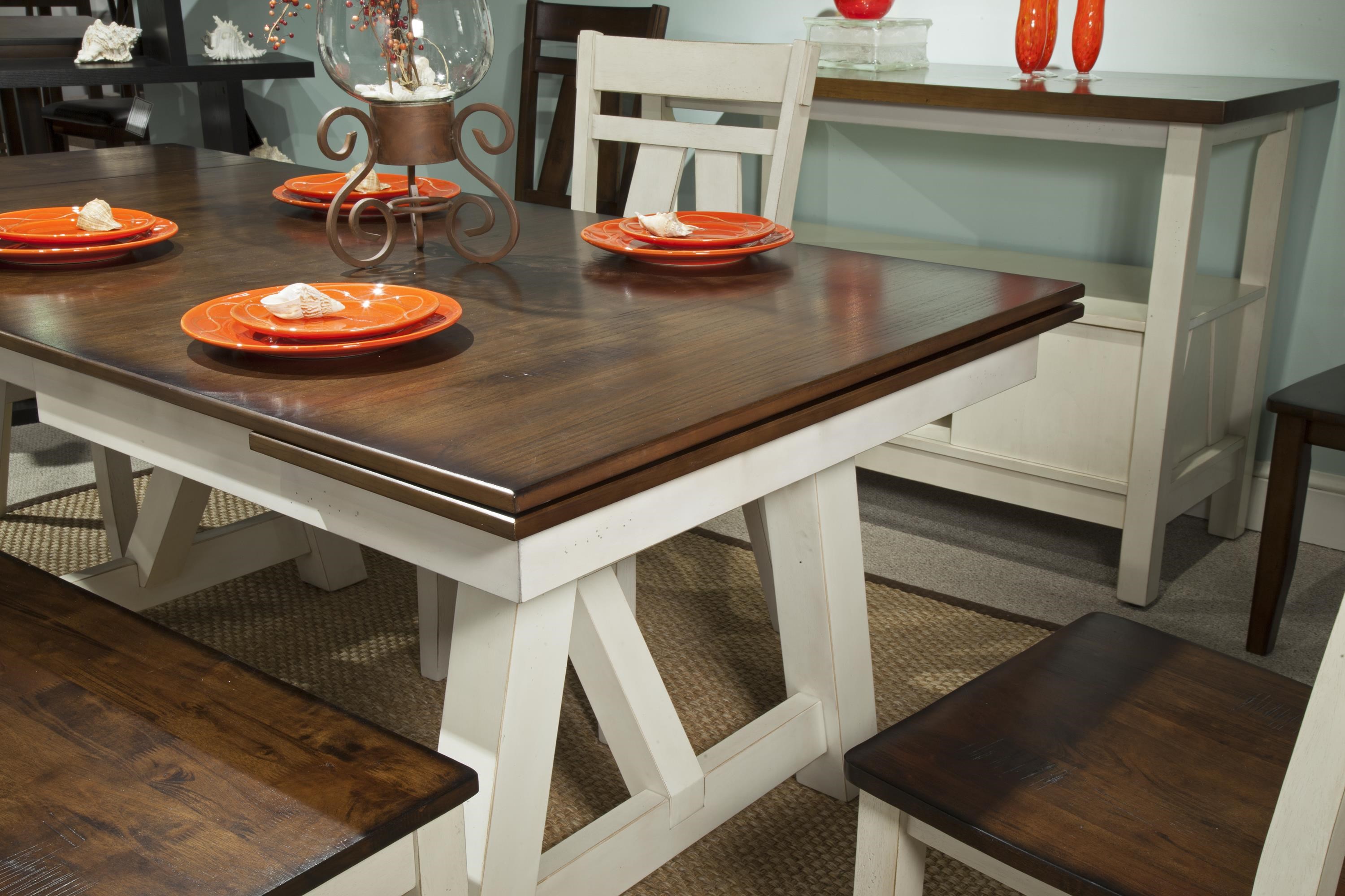 Bernards Winslow 7 Piece Two Tone Refectory Table Set Wayside