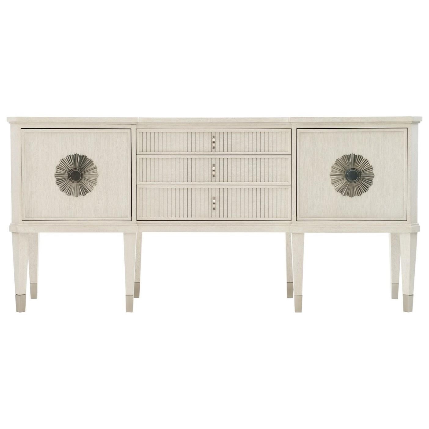 Transitional Sideboard with Soft Closer Doors and a Silverware Insert 