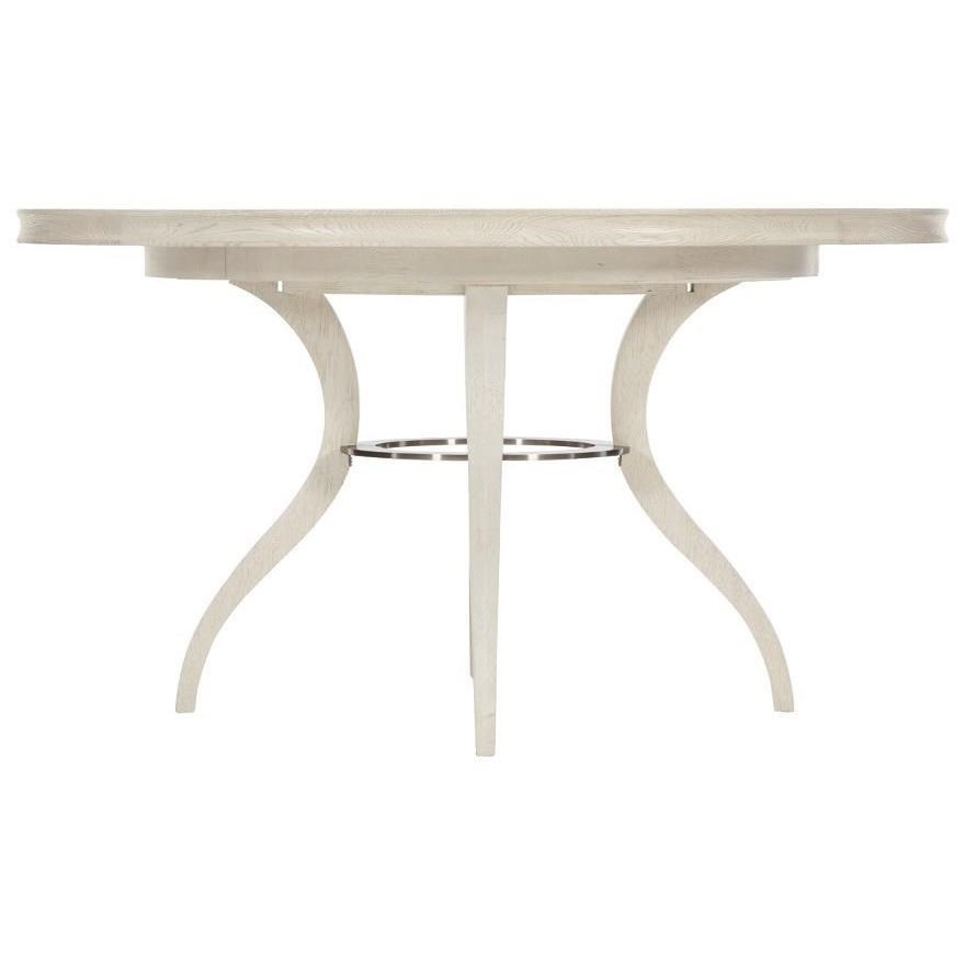 Bernhardt Allure Transitional Round Dining Table With 18 Leaf Howell Furniture Dining Tables
