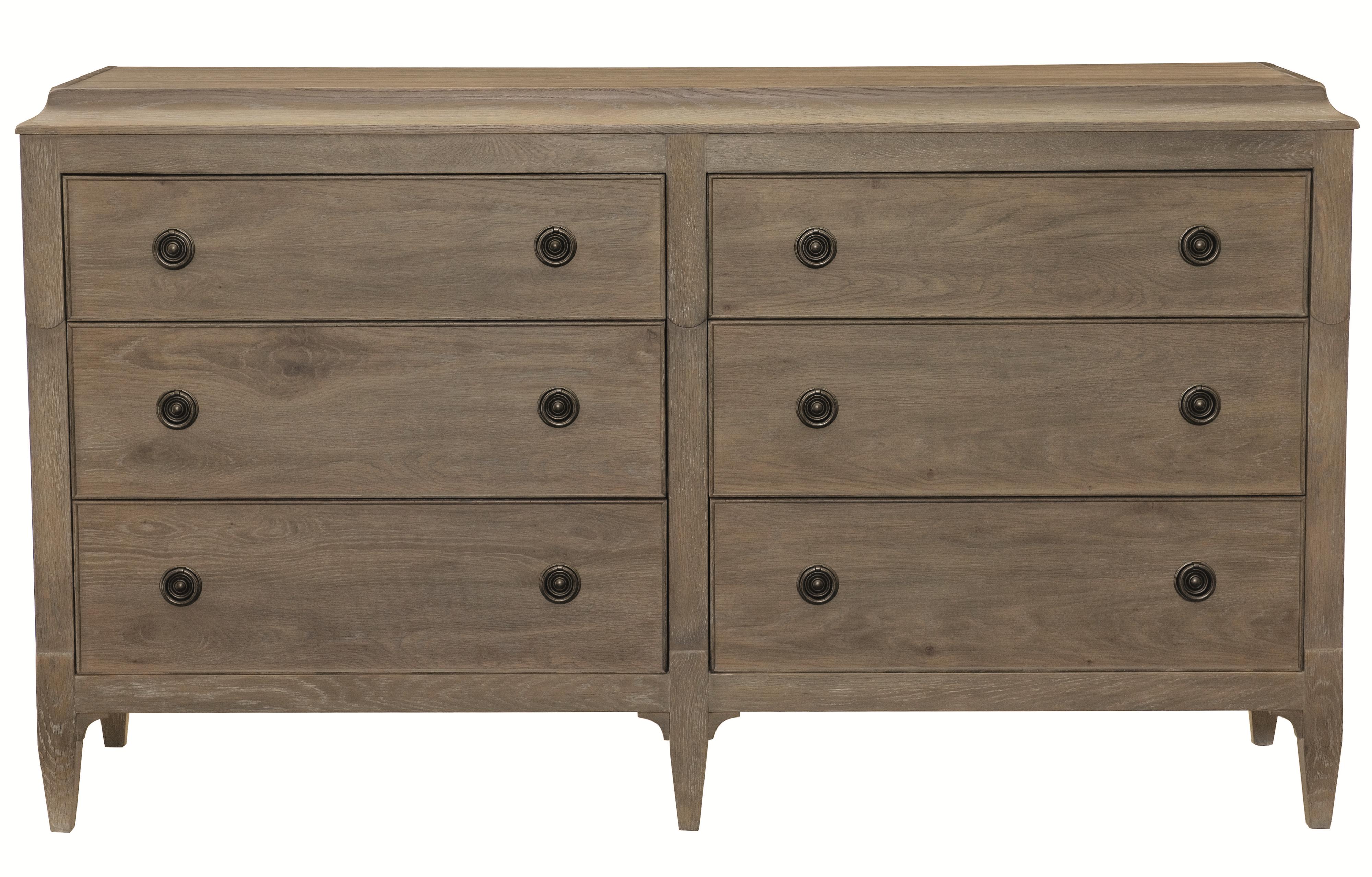 Bernhardt Auberge 351 044a Dresser With 6 Drawers And Tapered Feet